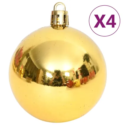 vidaXL 108-delige Kerstballenset goud en rood 4