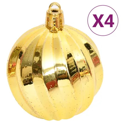 vidaXL 108-delige Kerstballenset goud en rood 5