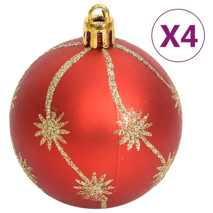 vidaXL 108-delige Kerstballenset goud en rood 8