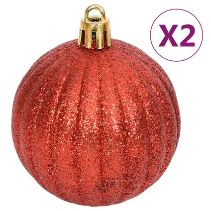 vidaXL 108-delige Kerstballenset goud en rood 9