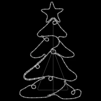 vidaXL Figurine d'arbre de Noël avec 144 LED 88x56 cm 4