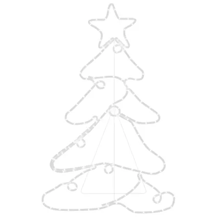vidaXL Figurine d'arbre de Noël avec 144 LED 88x56 cm 5