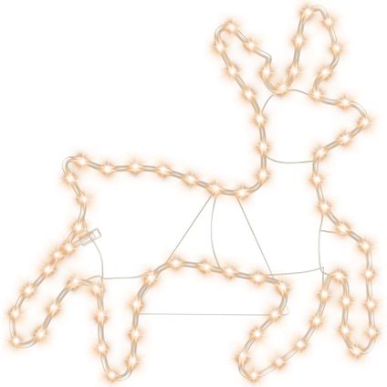 vidaXL Figure de renne de Noël avec 72 LED Blanc chaud 57x55x4,5