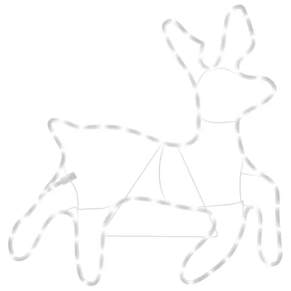vidaXL Figure de renne de Noël avec 72 LED Blanc chaud 57x55x4,5 5