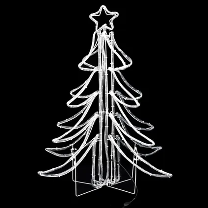 vidaXL Arbre de Noël pliable avec LED Blanc chaud 87x87x93 cm 4