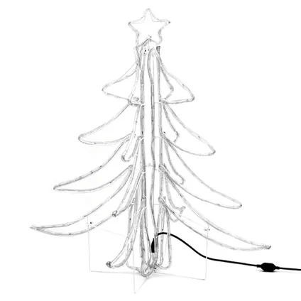 vidaXL Arbre de Noël pliable avec LED Blanc chaud 87x87x93 cm 6