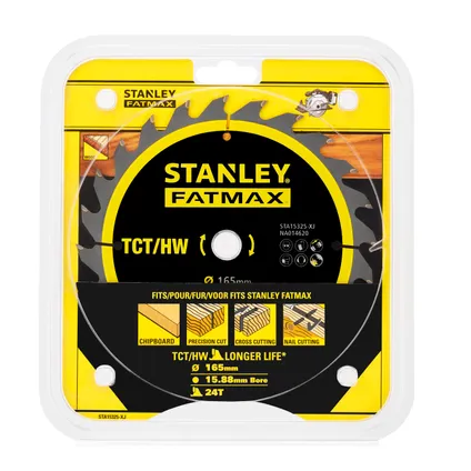 Stanley Fatmax cirkelzaagblad STA15325-XJ TCT/HM Ø165mm 2