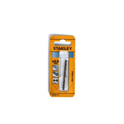 Foret à métaux Stanley STA50077-QZ HSS-E kobalt 2,5mm
