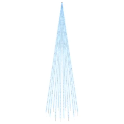 vidaXL Sapin de Noël sur mât de drapeau 1134 LED Bleues 800 cm