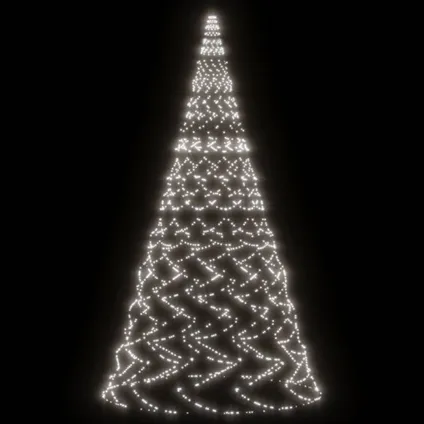 vidaXL Kerstboom voor vlaggenmast 3000 LED's koudwit 800 cm 4