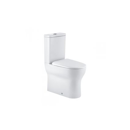 Aquavive duoblok toilet| Universele afvoer| Randloos | Verhoogd +7cm | wit