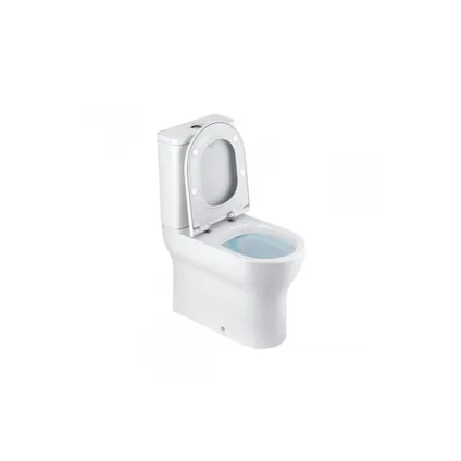 Aquavive duoblok toilet| Universele afvoer| Randloos | Verhoogd +7cm | wit 4