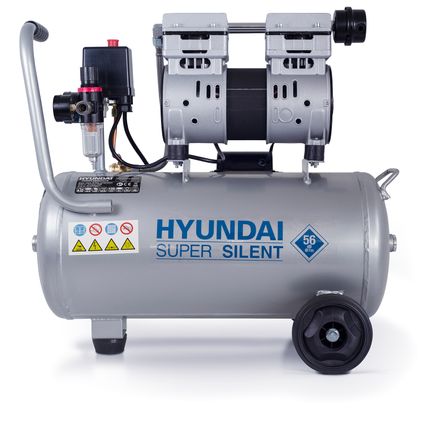 Compresseur silencieux Hyundai 30L sans huile 1CV