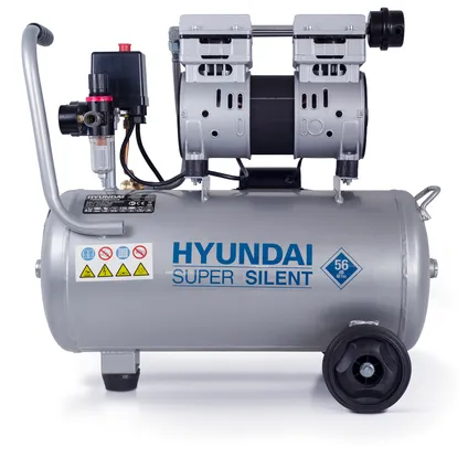 Compresseur silencieux Hyundai 55754 sans huile 1CV 8 Bar 30L