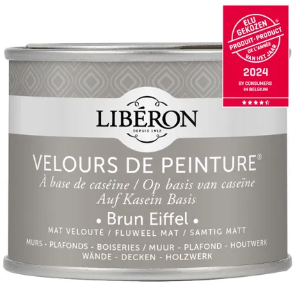 Peinture murale Libéron Velours de Peinture brun Eiffel mat velouté 125ml