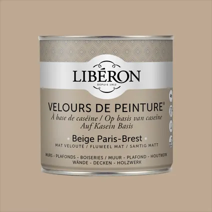 Peinture murale Libéron Velours de Peinture Beige Paris-Brest mat velouté 500ml 5