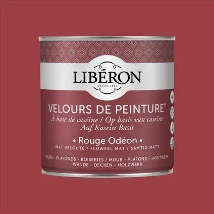 Peinture murale Libéron Velours de Peinture Rouge Odéon mat velouté 500ml 5