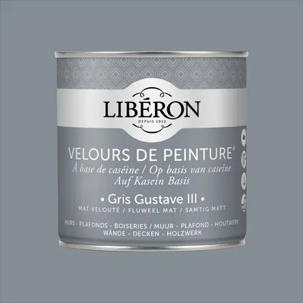 Peinture murale Libéron Velours de Peinture Gris Gustave III mat velouté 500ml 5