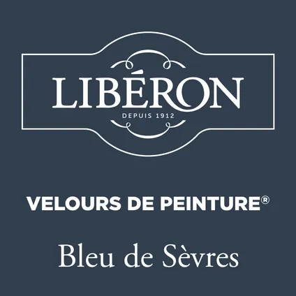 Peinture murale Libéron Velours de Peinture Bleu De Sèvres mat velouté 500ml 2