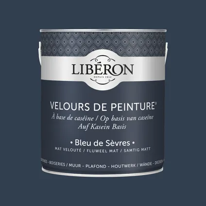 Peinture murale Libéron Velours de Peinture Bleu De Sèvres mat velouté 500ml 5