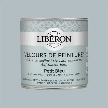 Peinture murale Libéron Velours de Peinture Petit Bleu mat velouté 500ml 5