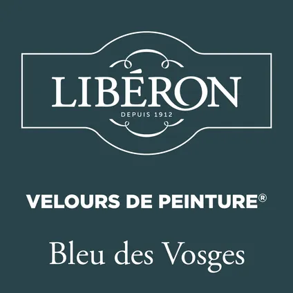 Peinture murale Libéron Velours de Peinture Bleu des Vosges mat velouté 500ml 2
