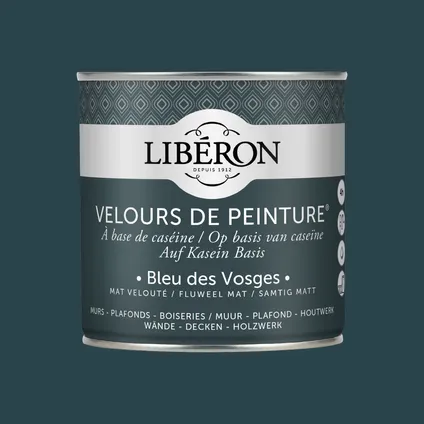 Peinture murale Libéron Velours de Peinture Bleu des Vosges mat velouté 500ml 5