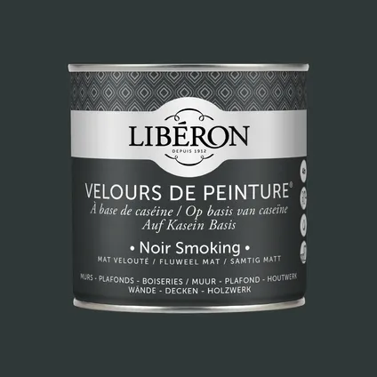 Peinture murale Libéron Velours de Peinture Noir Smoking mat velouté 500ml 5
