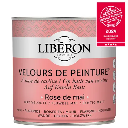 Peinture murale Libéron Velours de Peinture grès rose velouté mat 500ml