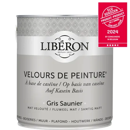 Libéron muurverf Velours de Peinture Gris Saunier fluweel mat 2,5L