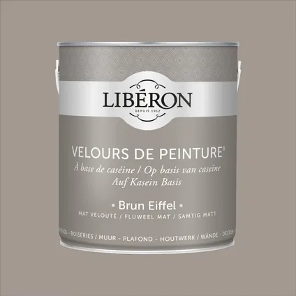 Libéron muurverf Velours de Peinture Brun Eiffel fluweel mat 2,5L 5