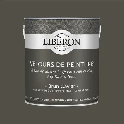 Peinture murale Libéron Velours de Peinture Brun Caviar mat velouté 2,5L 5