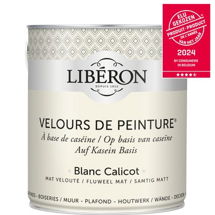 Libéron muurverf Velours de Peinture Blanc Calicot fluweel mat 2,5L