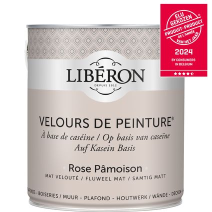 Peinture murale Libéron Velours de Peinture Rose Pamoison mat velouté 2,5L