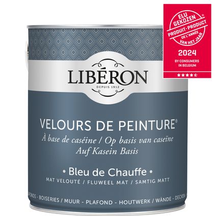 Peinture murale Libéron Velours de Peinture Bleu De Chauffe mat velouté 2,5L