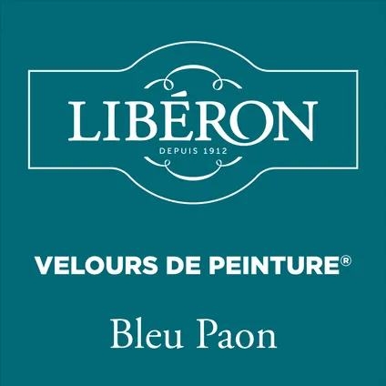 Peinture murale Libéron Velours de Peinture Bleu Paon mat velouté 2,5L 2
