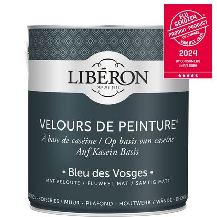 Libéron muurverf Velours de Peinture Bleu des Vosges fluweel mat 2,5L