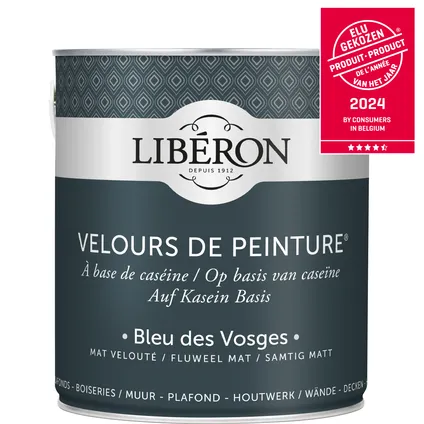Libéron muurverf Velours de Peinture Bleu des Vosges fluweel mat 2,5L