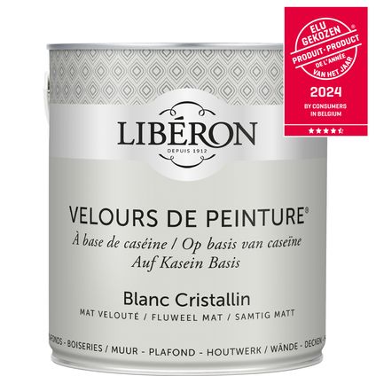 Peinture murale Libéron Velours de Peinture Blanc Cristallin mat velouté 2,5L