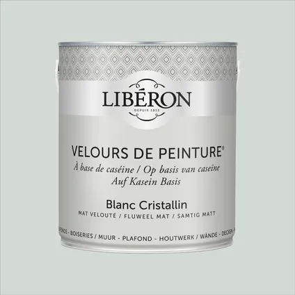 Peinture murale Libéron Velours de Peinture Blanc Cristallin mat velouté 2,5L 5