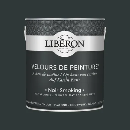 Libéron muurverf Velours de Peinture Noir Smoking fluweel mat 2,5L 5