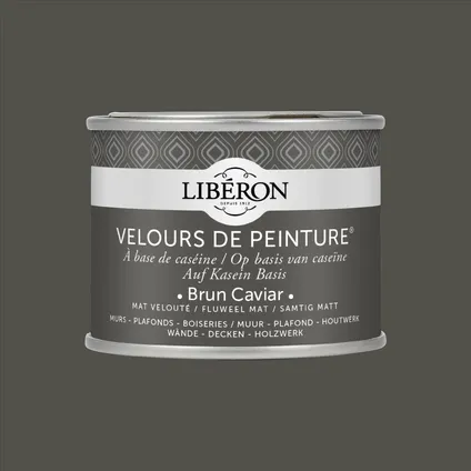 Peinture murale Libéron Velours de Peinture Brun Caviar mat velouté 125ml 5