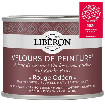 Peinture murale Libéron Velours de Peinture Rouge Odéon mat velouté 125ml