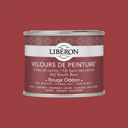 Peinture murale Libéron Velours de Peinture Rouge Odéon mat velouté 125ml 5