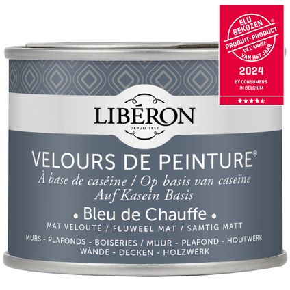 Libéron muurverf Velours de Peinture Bleu De Chauffe fluweel mat 125ml