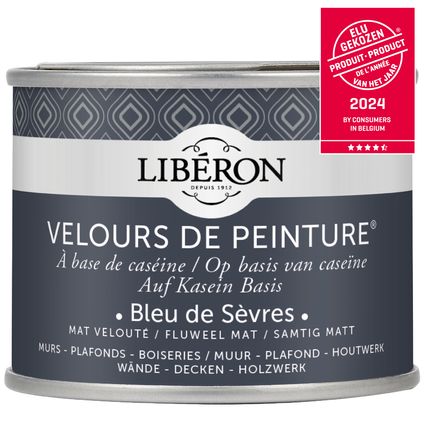 Peinture murale Libéron Velours de Peinture Bleu De Sèvres mat velouté 125ml
