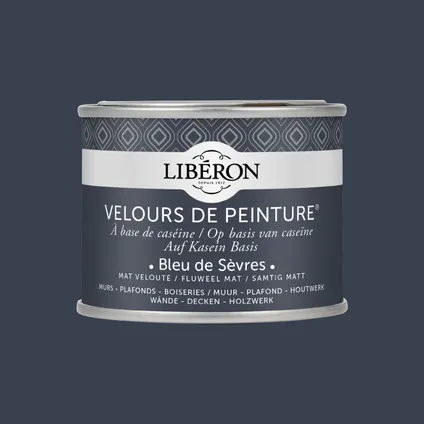 Peinture murale Libéron Velours de Peinture Bleu De Sèvres mat velouté 125ml 5