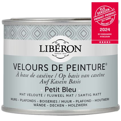 Peinture murale Libéron Velours de Peinture Petit Bleu mat velouté 125ml