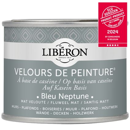 Peinture murale Libéron Velours de Peinture Bleu Neptune mat velouté 125ml