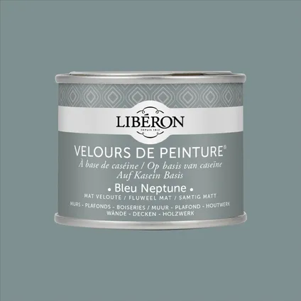 Peinture murale Libéron Velours de Peinture Bleu Neptune mat velouté 125ml 5